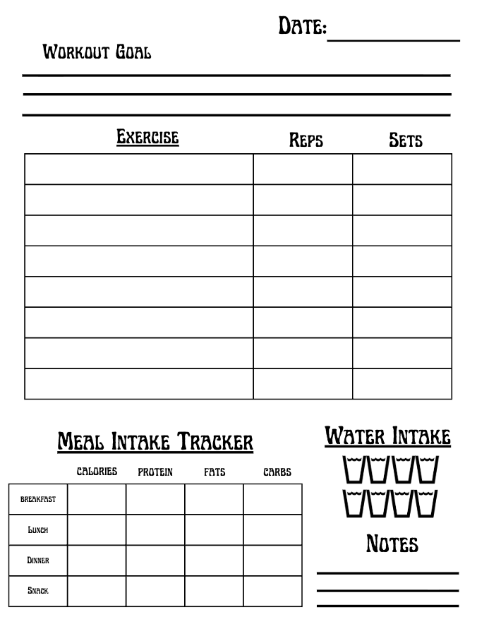 The Rich Fit Workout Journal: Body & Intent